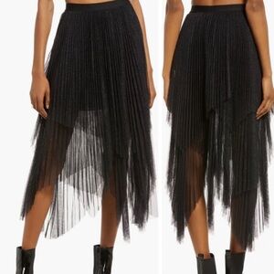 All Saints Black Layered Skirt